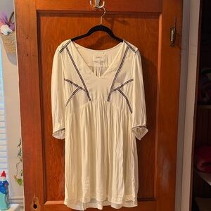 ba&sh Off-White Dress with Dark Accents